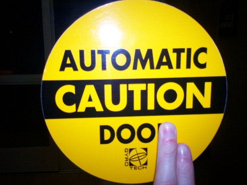 Caution Automatic Doo